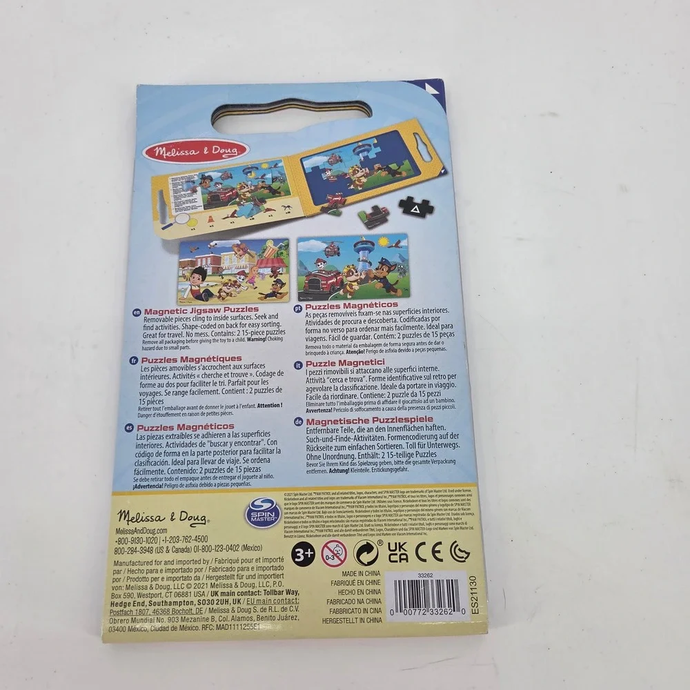 Melissa & Doug Paw Patrol Magnetic Jigsaw Puzzles 2 Pack Travel Activity 33262
